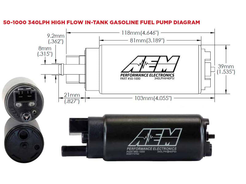 AEM 50-1000 340LPH In Tank Fuel Pump Kit