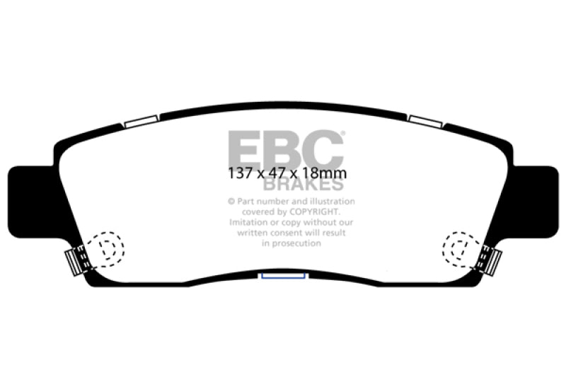 EBC DP61672 07+ Buick Enclave 3.6 Greenstuff Rear Brake Pads