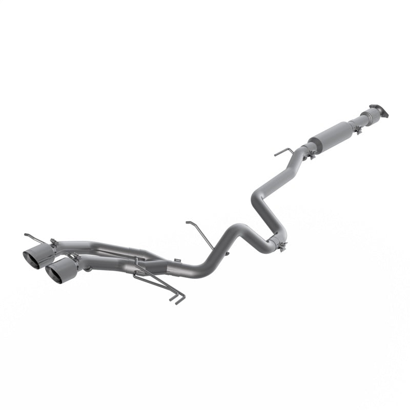 MBRP S4703AL 13-18 Hyundai Veloster Turbo 4.0in OD Tips Dual Outlet 2-1/2in AL Cat Back