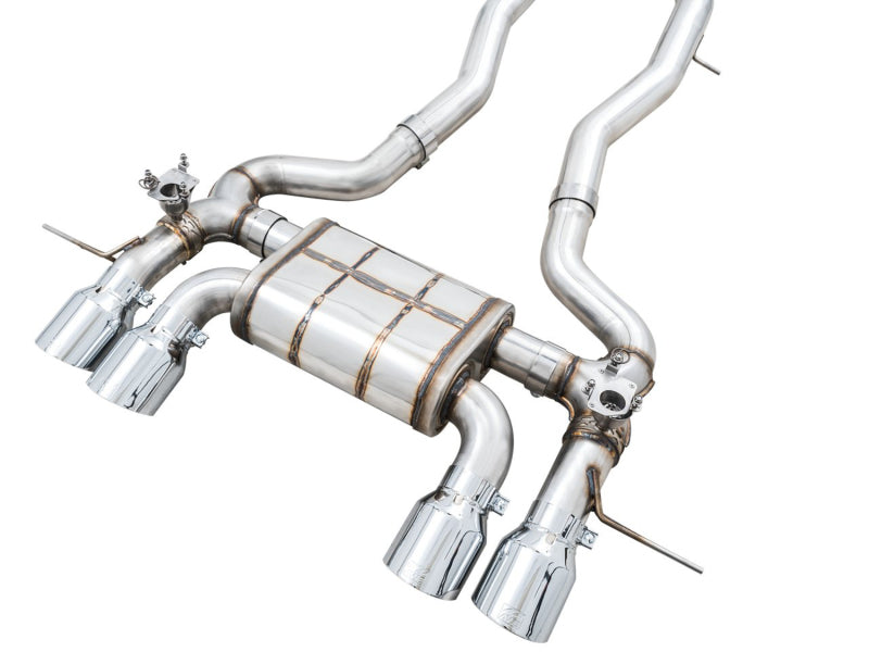 AWE Tuning 3025-43480 AWE SwitchPath Catback Exhaust for BMW G8X M3/M4 - Chrome Silver Tips