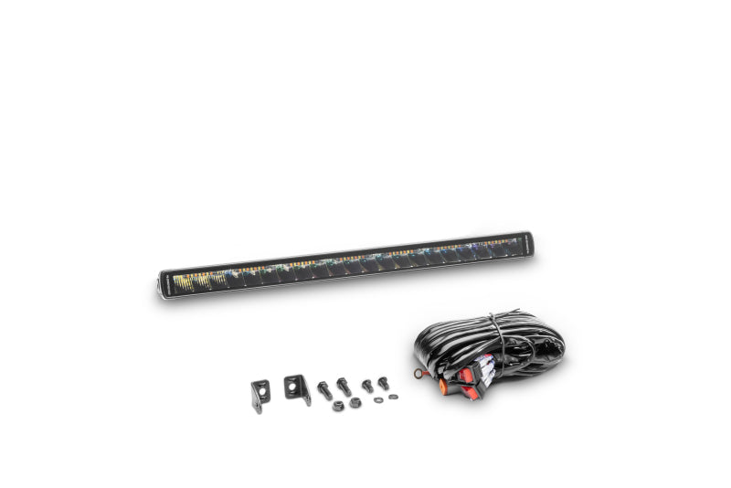 Go Rhino 751052012CSS Xplor Blackout Combo Series Sgl Row LED Light Bar w/Amber (Side/Track Mount) 20.5in. - Blk