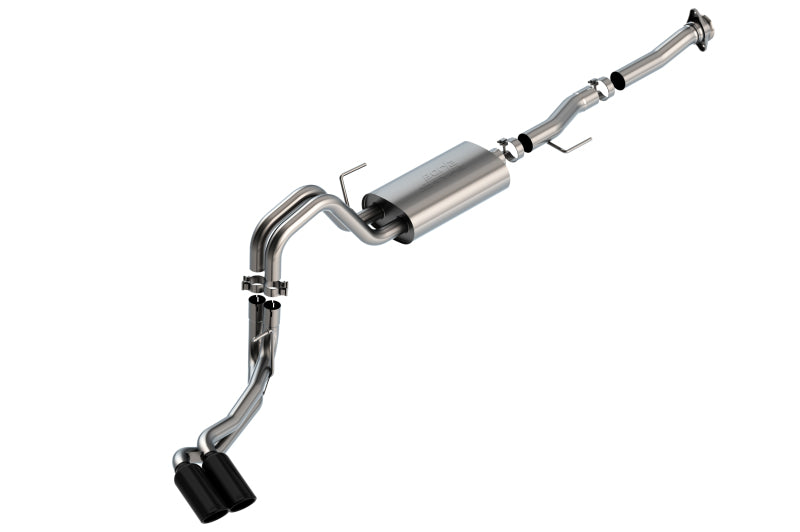 Borla 140876BC F-150 2021 5.0L 2dr RC SB (122.8 WB) XL/XLT 3/2.25 DSE Cat-Back S-Type Black Chrome Tips