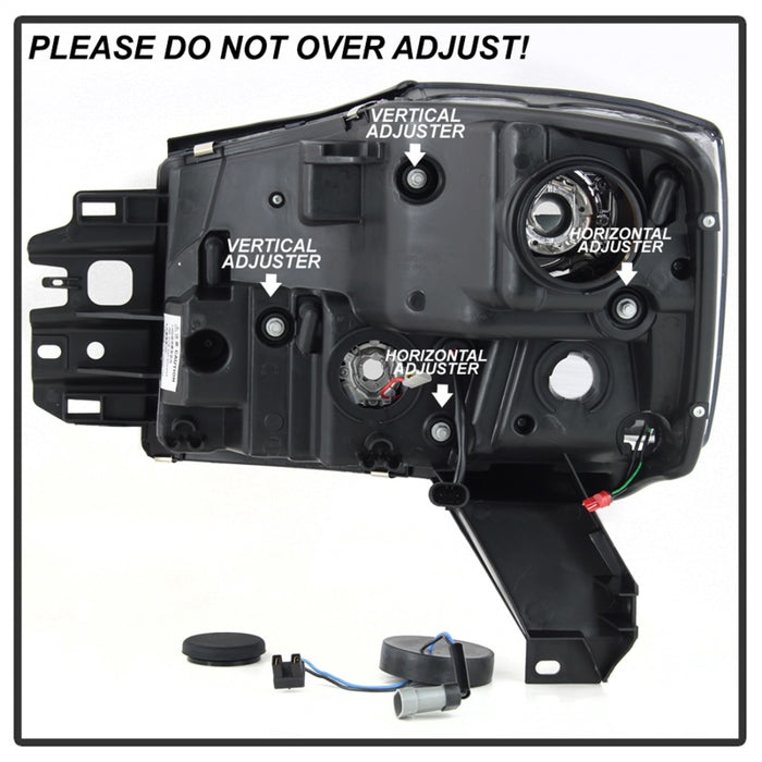 SPYDER 5085504 Spyder 04-15 Nissan Titan / 04-07 Nissan Armada V2 Projector Headlights - Black PRO-YD-NTI04-DRL-BK