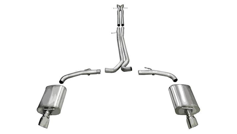 CORSA Performance 14315 Corsa 2010-2019 Ford Taurus SHO 3.5L V6 Turbo Polished Sport Cat-Back Exhaust