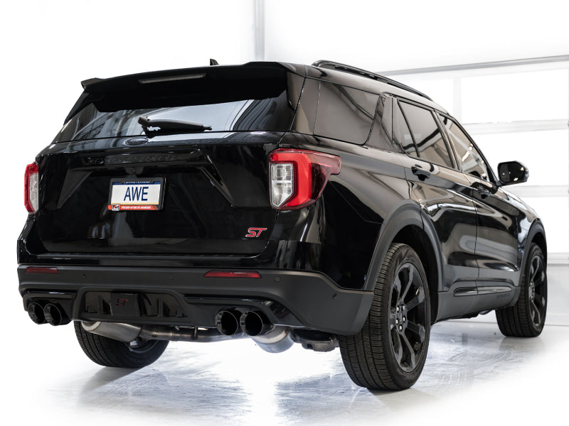 Awe Tuning Explorer ST Exhaust Dual Exh Quad Black Tips AWE3015-43625