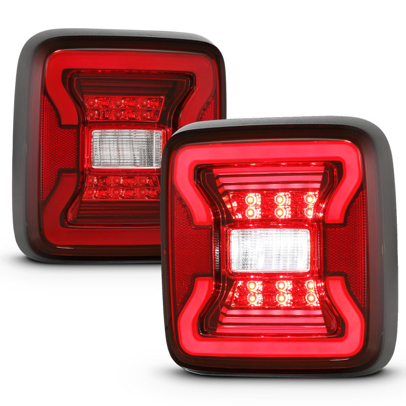 ANZO 311295 18-19 Jeep Wrangler JL LED Taillights Black