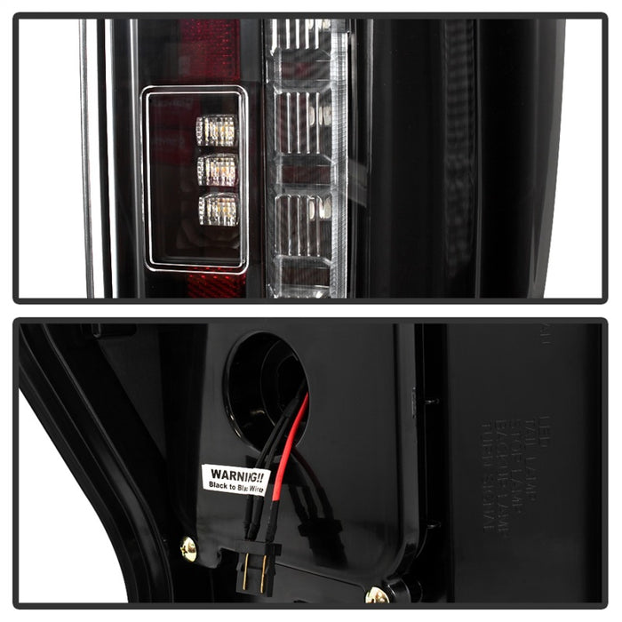SPYDER 5085580 Spyder 17-18 Ford F-250 Super Duty (Excl LED Models) LED Tail Lights - Black (ALT-YD-FS17-LED-BK)