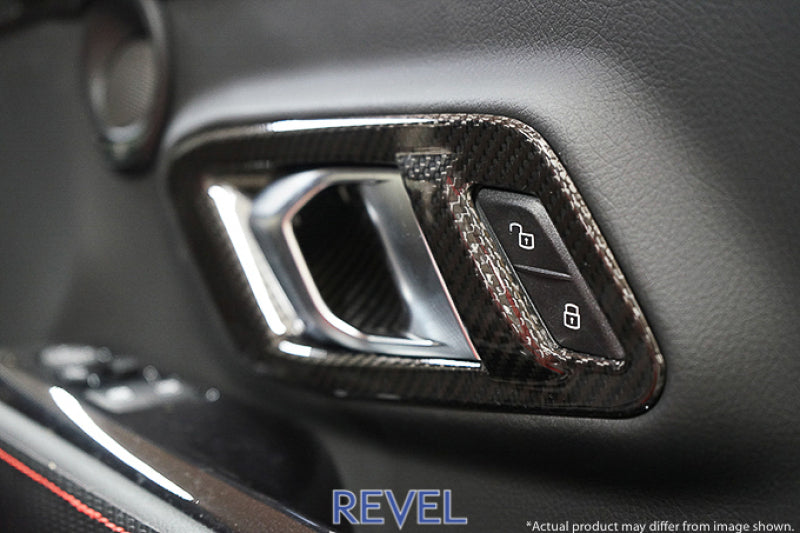 Revel 1TR4GT0AT03 GT Dry Carbon Inner Door Handle Cover 2020 Toyota GR Supra - 2 Pieces