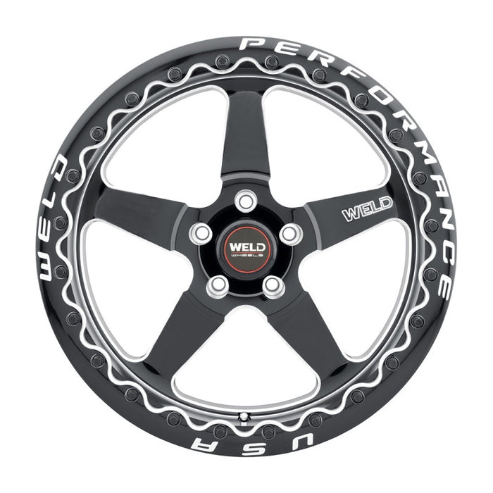 Weld S90470022P42 S904 17x10 Ventura Bead Lock 5x120 ET42 BS7.15 Gloss BLK MIL DIA 78.1