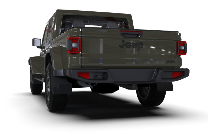 Rally Armor MF104-BLK-MBK 19-24 Jeep JT Gladiator (Mojave/Rubicon) Black Mud Flap w/Metallic Black Logo