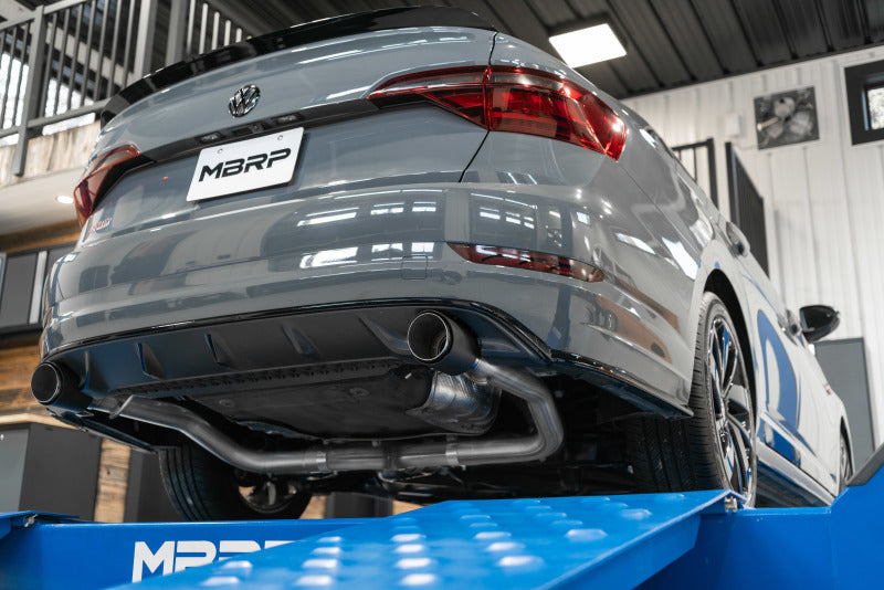 MBRP S46083CF 19-21 VW Jetta GLI T304 SS 3in Cat-Back Dual Split Rear Exit Exhaust - Carbon Fiber Tips