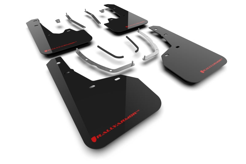Rally Armor MF125-UR-BLK-RD 25-26 Hyundai Tucson ICE XRT Black UR Mud Flap - Red Logo