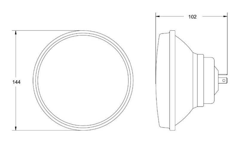 Hella 002850811 Vision Plus 5.75 inch Round High/Low Beam Conversion Headlamp Kit
