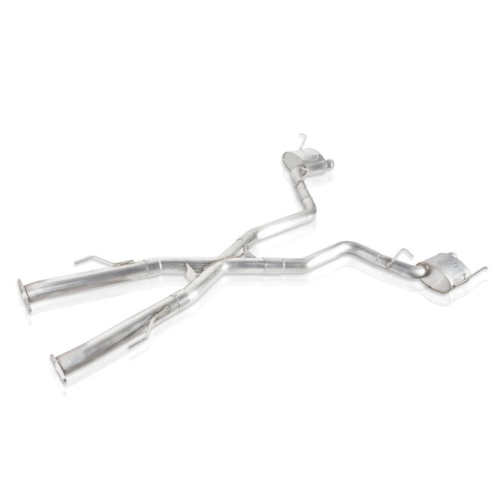 Stainless Works JEEP1862CB-S 2018 Jeep TrackHawk 6.2L 3in Catback System X-Pipe Turbo S-Tube Muffler Stock Exit