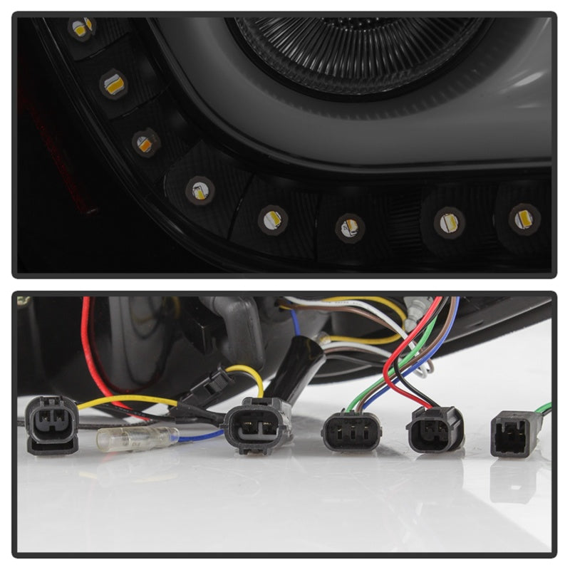 SPYDER 5086440 Spyder 16-18 Honda Civic 4 Door Light Bar LED Tail Lights - Black Smoke (ALT-YD-HC164D-LB-BSM)