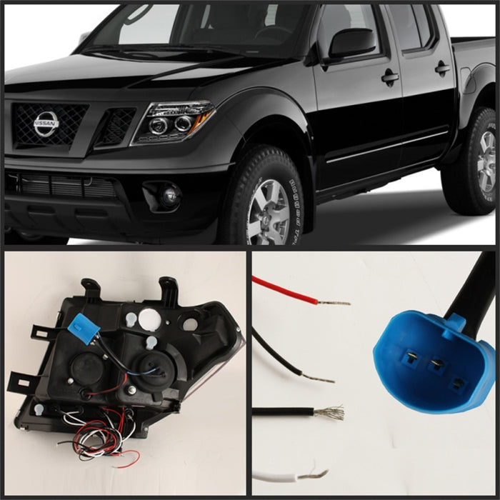 SPYDER 5011527 Spyder Nissan Frontier 05-08 Projector Headlights LED Halo LED Blk PRO-YD-NF05-HL-BK