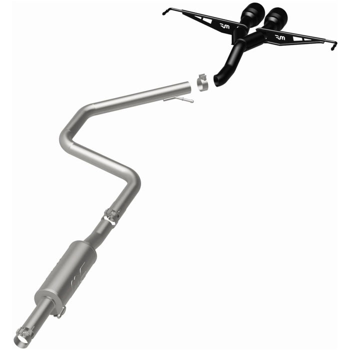 Magnaflow 19455 MagnaFlow 2019 Hyundai Veloster 1.6L 2.5in Center Exit Stainless Steel Cat-Back Exhaust w/Blk Tips
