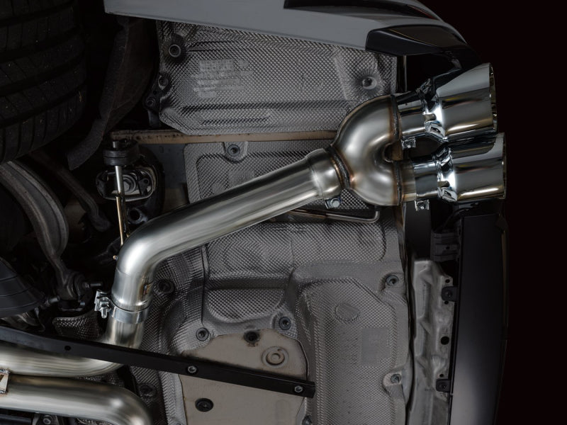 AWE Tuning 3020-42101 19-23 Audi C8 S6/S7 2.9T V6 AWD Track Edition Exhaust - Chrome Silver Tips