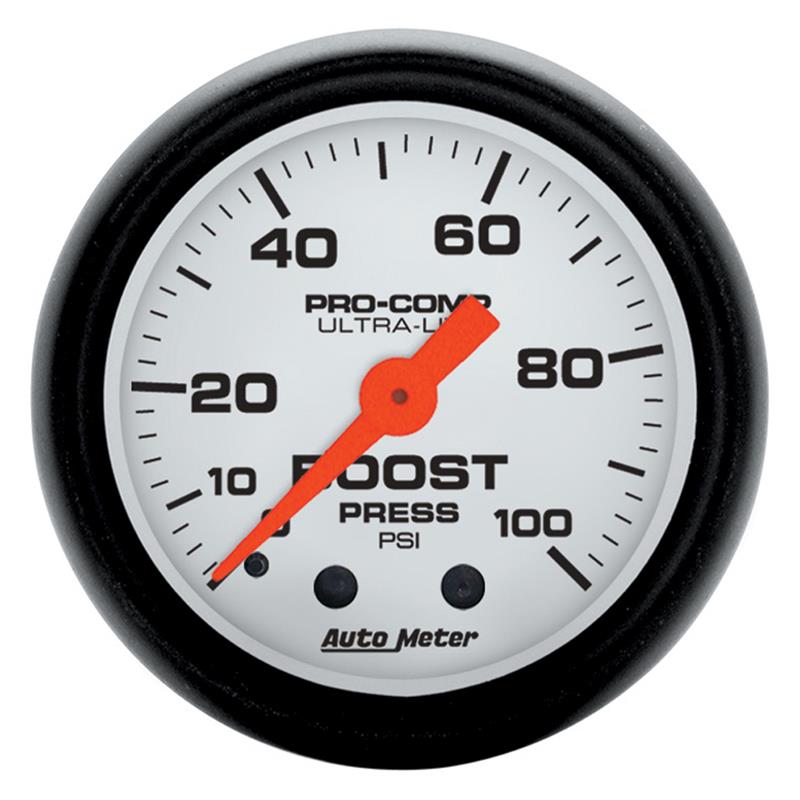 AutoMeter 5706 Autometer Phantom 2 1/16in 100psi Mechanical Boost Gauge