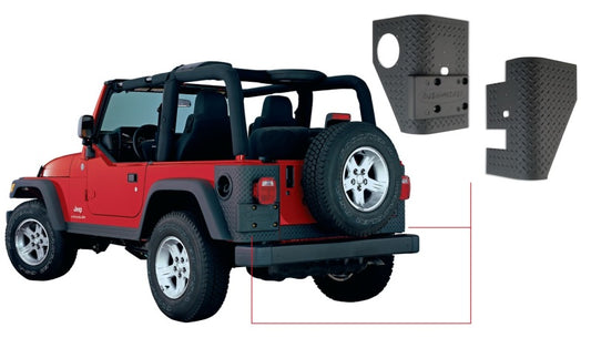 Bushwacker 14004 97-06 Jeep Wrangler Trail Armor Rear Corners - Black