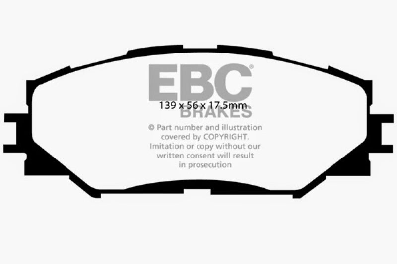 EBC DP31791C 10-12 Lexus HS250h 2.4 Hybrid Redstuff Front Brake Pads