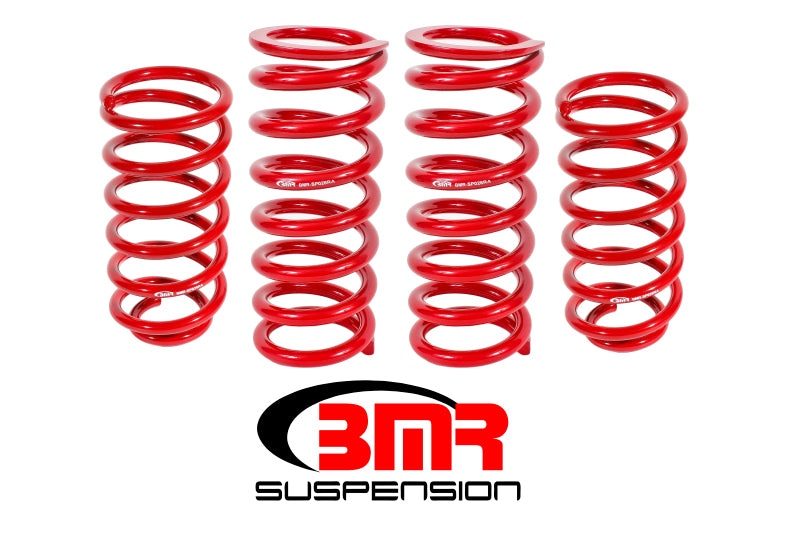 BMR Suspension SP027R BMR 79-04 Fox Mustang Lowering Spring Kit (Set Of 4) - Red