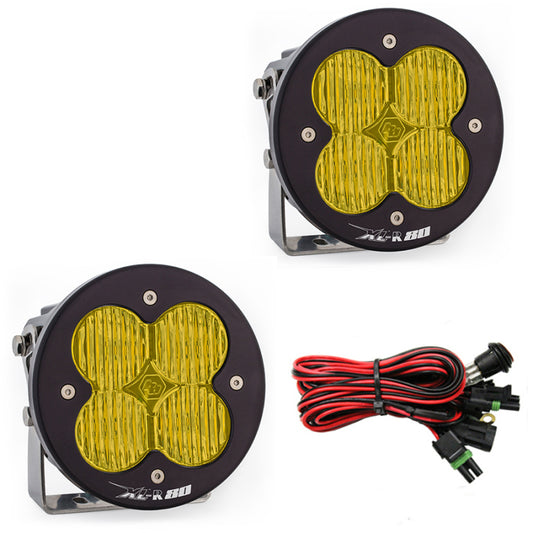 Baja Designs 767815 XL R 80 Series Wide Cornering Pattern LED Light Pods - Amber