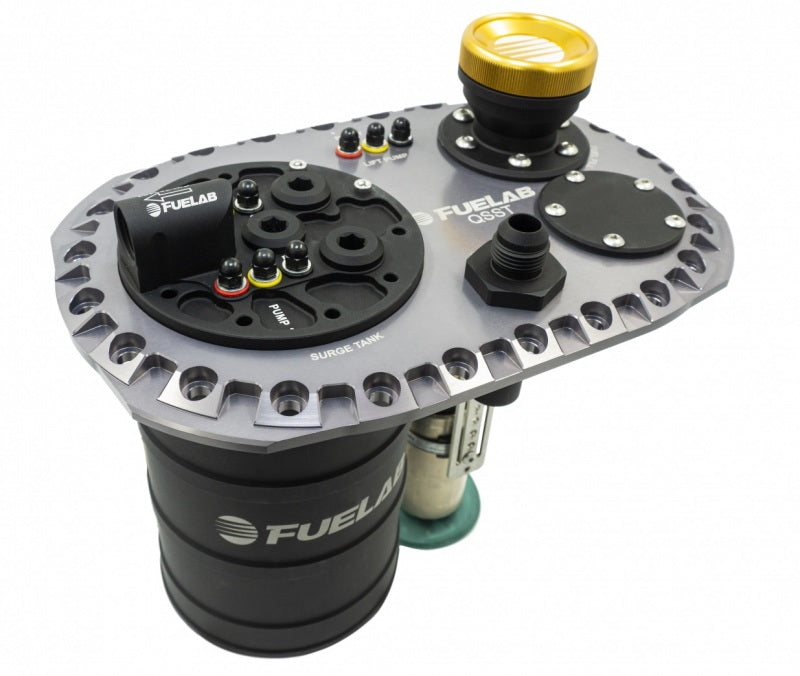 Fuelab 62712-3 Quick Service Surge Tank w/Bosch Lift Pump & Dual 500LPH Brushed Pumps w/Controller -Titanium