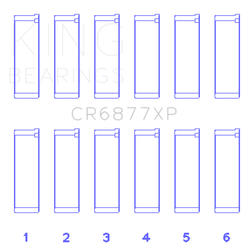 King Engine Bearings CR6877XP BMW S54B32 3.2L Performance Rod Bearing Set - Size STD