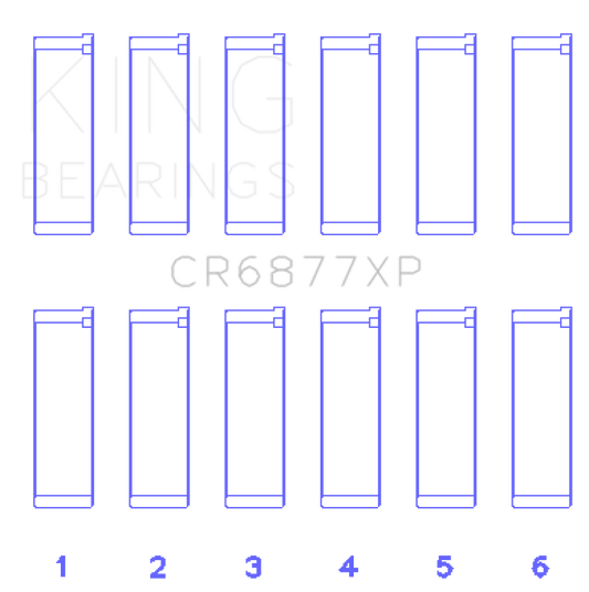 King Engine Bearings CR6877XP BMW S54B32 3.2L Performance Rod Bearing Set - Size STD