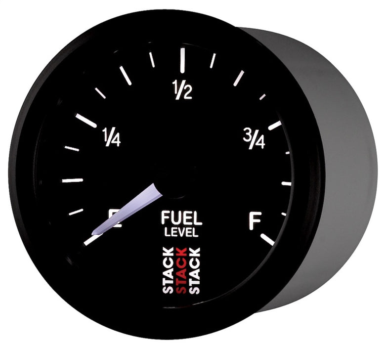 AutoMeter ST3315 Autometer Stack Instruments 52mm 0-280 Ohm Programmable Pro Stepper Motor Fuel Level Gauge - Black