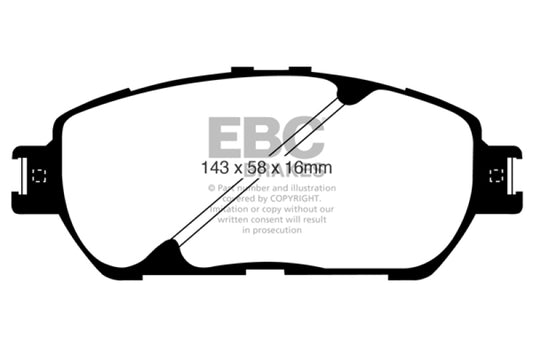 EBC DP41674R 02-03 Lexus ES300 3.0 Yellowstuff Front Brake Pads