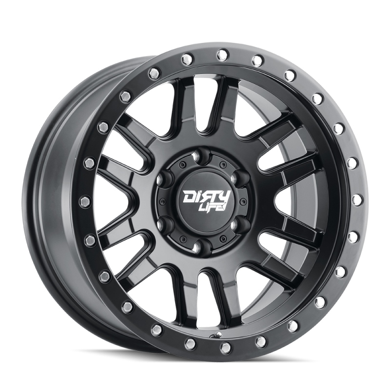 Dirty Life 9309-7973MB12 9309 Canyon Pro 17x9/5x127 BP/-12mm Offset/71.5mm Hub Matte Black Wheel - Beadlock