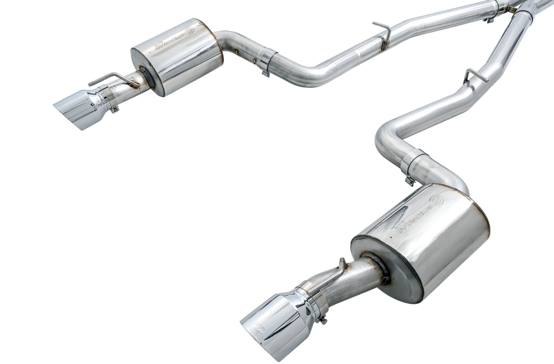 AWE Tuning 3020-32056 2015+ Dodge Charger 6.4L/6.2L SC Non-Resonated Touring Edition Exhaust - Silver Tips