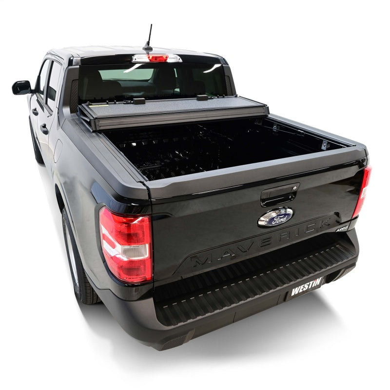 Westin 19-44795 22-23 Ford Maverick 4WD 4ft. 6in. Bed Hard Tri-Fold Tonneau Cover - Black