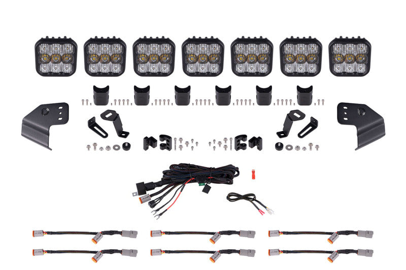 Diode Dynamics DD7232 Bronco SS5 Sport CrossLink Windshield - White Combo Lightbar Kit