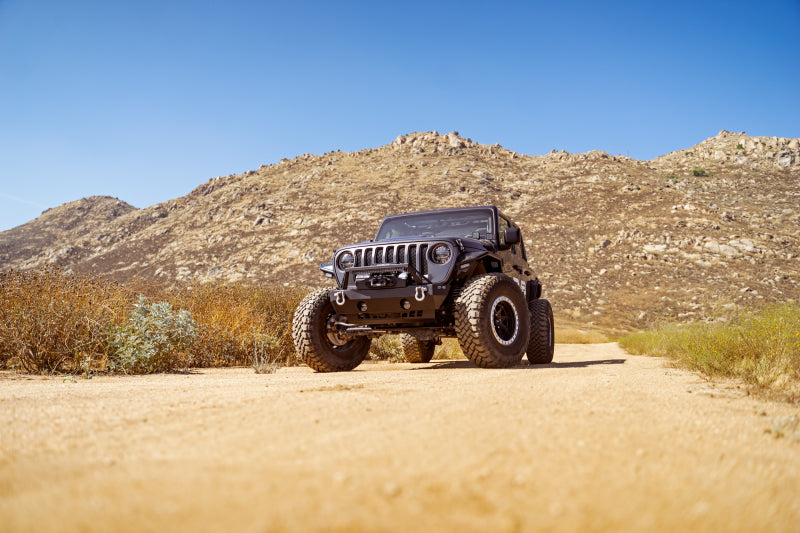 DV8 Offroad FBJL-06 07-23 Jeep Wrangler/Gladiator JT/JK/JL FS-25 Stubby Front Bumper w/Plated Bull Bar