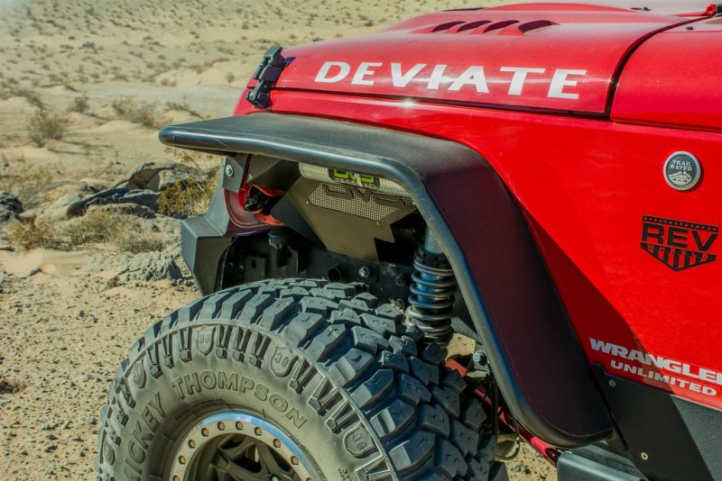 DV8 Offroad FENDB-02 07-18 Jeep Wrangler JK Front & Rear Flat Tube Fenders