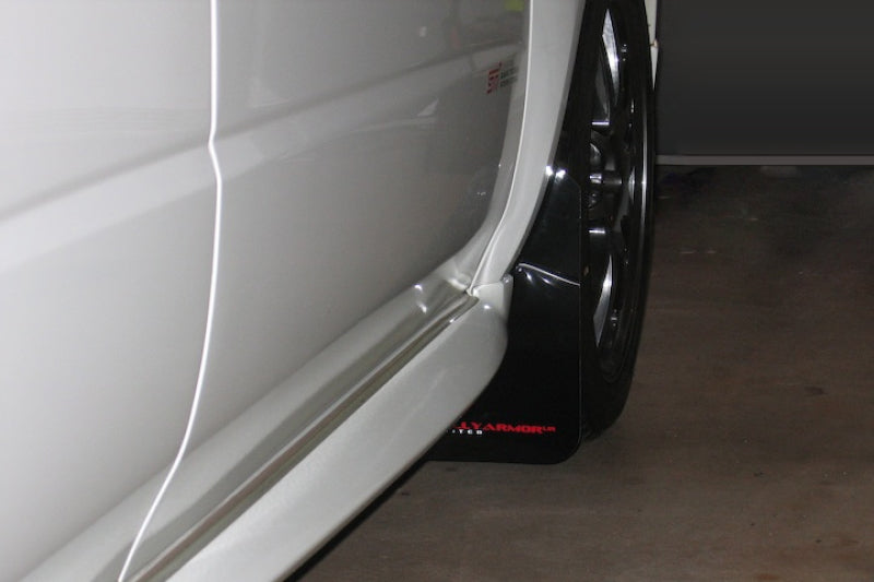 Rally Armor MF1-UR-BLK/RD 02-07 Subaru WRX/STI/RS/2.5i (Wagons Req. Mod.) Black UR Mud Flap w/Red Logo