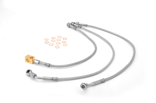 Rugged Ridge 16735.09 Brake Hose Kit Braided SS 92-01 Cherokee(XJ)