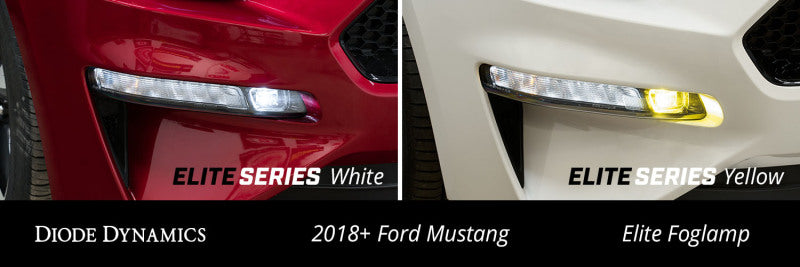 Diode Dynamics DD5132 Elite Series Combination Fog Lamp for 18-21 Ford Mustang - Cool - White (Pair)