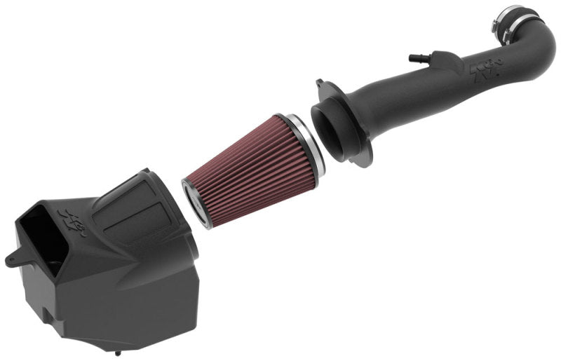 K&N Engineering 63-1576 K&N 2018 Jeep Wrangler JL V6-3.6L F/I AirCharger Performance Intake