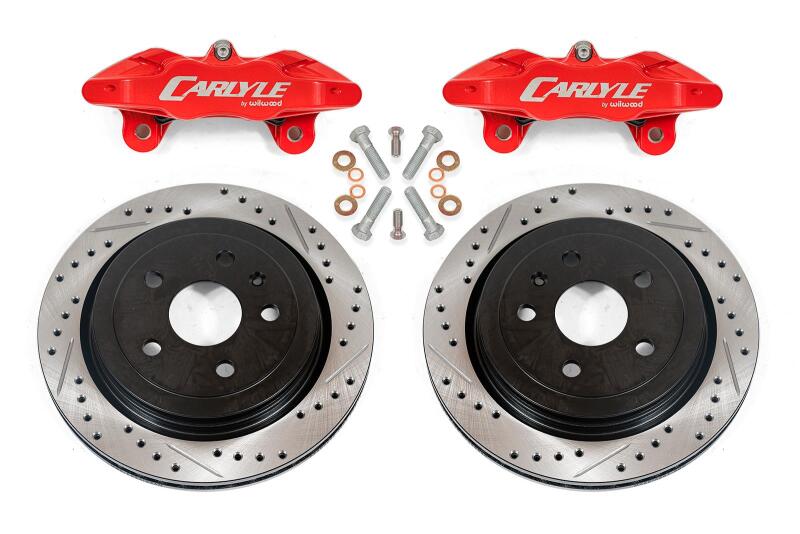 BMR Suspension DBK353 BMR 14-17 Chevrolet SS Brake Kit For 15in Conversion Drilled & Slotted Rotors Red Calipers