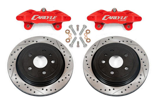 BMR Suspension DBK353 BMR 14-17 Chevrolet SS Brake Kit For 15in Conversion Drilled & Slotted Rotors Red Calipers