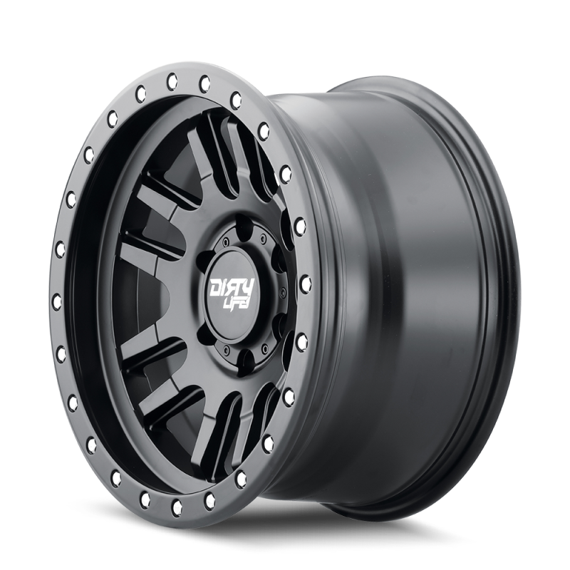 Dirty Life 9309-7973MB12 9309 Canyon Pro 17x9/5x127 BP/-12mm Offset/71.5mm Hub Matte Black Wheel - Beadlock