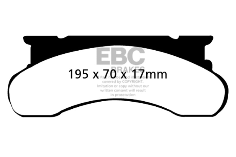 EBC DP41258R 77-91 Ford Econoline E250 4.6 Yellowstuff Front Brake Pads