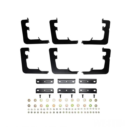 Westin 19 Ram 1500 Quad/Crew Cab (Ex. Classic) Premier Oval Nerf Step Bar Mount Kit - Black