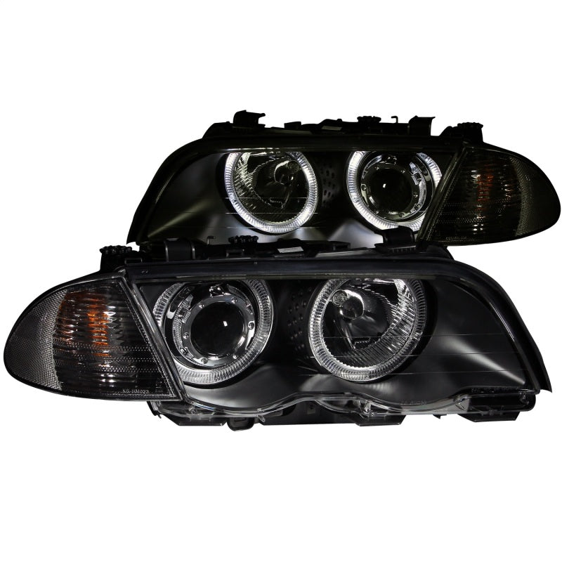 ANZO 121261 1999-2001 BMW 3 Series E46 Projector Headlights w/ Halo Black (CCFL)