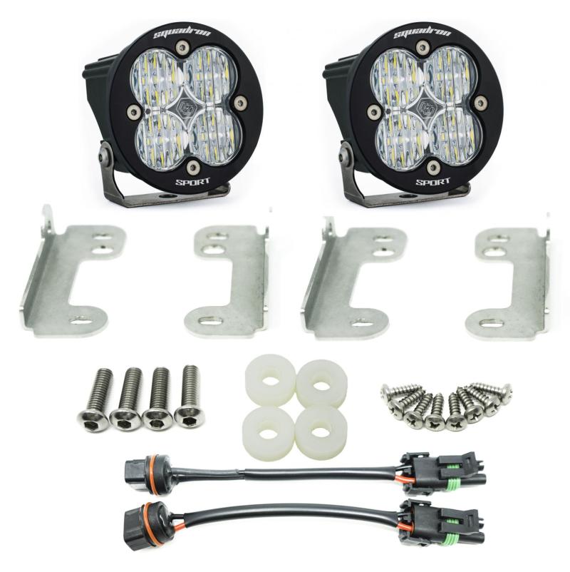 Baja Designs 447070 2018 Wrangler JL Sahara Squadron R Sport Fog Pocket Kit