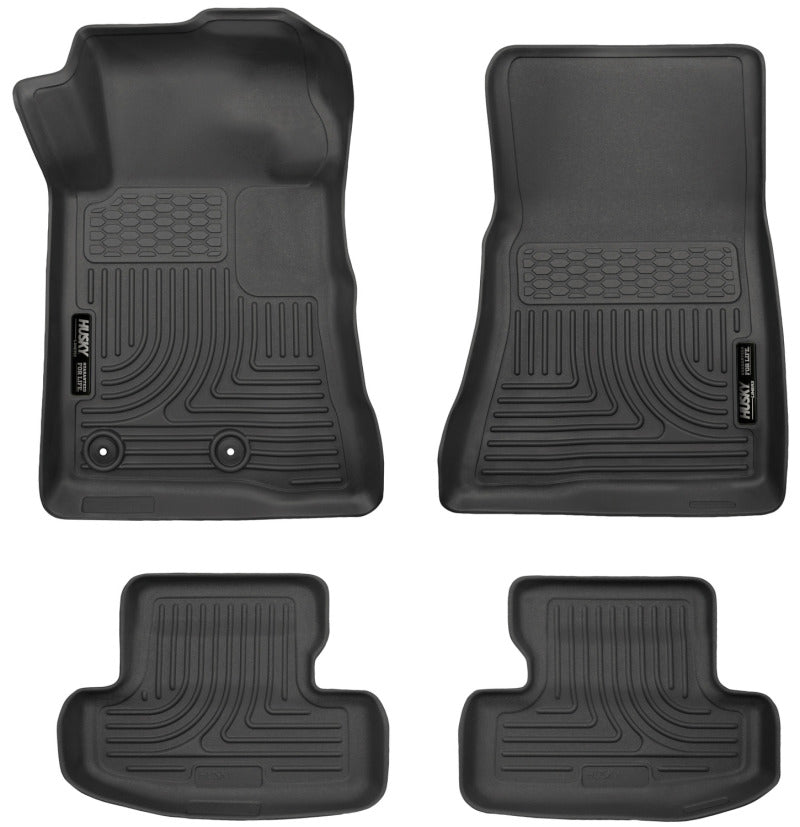 Husky Liners 99371 15-22 Ford Mustang WeatherBeater Black Front & Second Seat Floor Liner